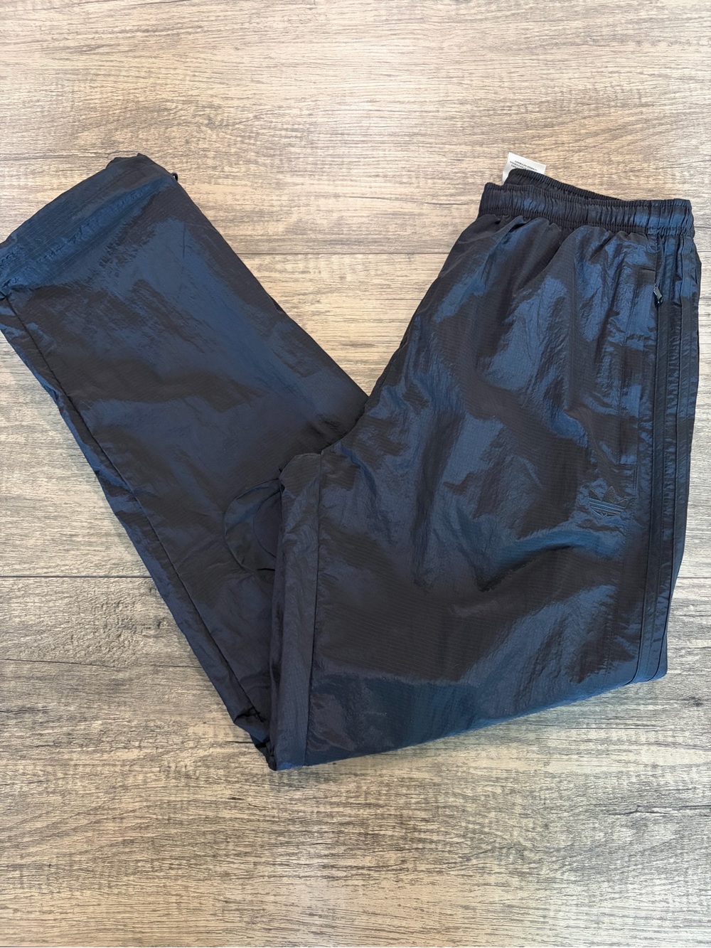 Men's Black Adidas  Lightweight Track Pants